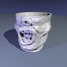 zombie de la coupe maison boisson l'art 3d print model - Mito3D