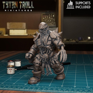 zombi cüce 01 pre supported oyun ölümsüz fantezi Tytantroll minyatürler heykel dnd iskeletler savaşçı ölümcül 3d print model - Mito3D