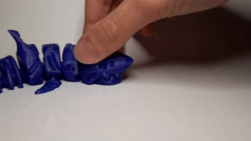 zombie flexi shark articulated articulating fish flexible flex toy water 3D print model - Mito3D