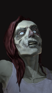 zombie girl torso Various 2-parts monster zombies 3d print model - Mito3D