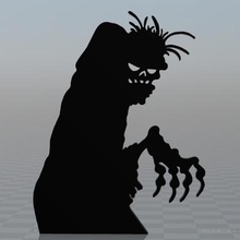 zombie graphique fait lowe divers la fête d'halloween logo l'aimant le monstre jouet 3d print model - Mito3D