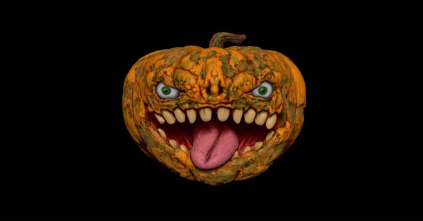 zombie halloween pumpkin ghost 3d print model - Mito3D