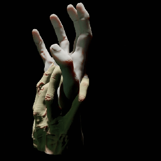 zombie mano mani mercoledì Addams famiglia atomico cuore raccapricciante orrore Halloween spaventoso sopravvivenza fallimento supporto gratuito passeggio morto 3d print model - Mito3D