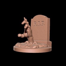 zombie hand cartoon art terror horror grave ground 3d print model - Mito3D