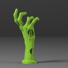 zombie mano cuffie arte cuffia figura orrore fan morto cammina 3d print model - Mito3D