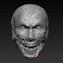 zombie head 3d print model - Mito3D