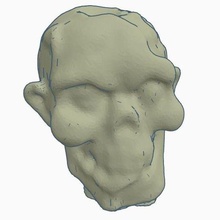 zombie testa candela 3d scansione melma cranio 3d print model - Mito3D