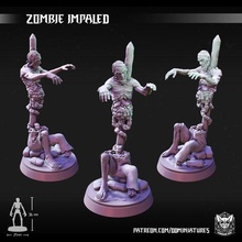 Zombie aufgespießt Spiel Zombies Dungeonsanddragon dnd Miniatur Minis Dungeondog Grabstein Untote tot Kreatur böse DungeondogMiniaturen Tischplatte 3d print model - Mito3D