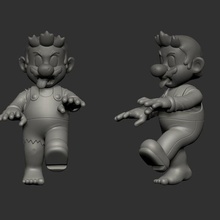 zombie Mario arte giocattolo 3d print model - Mito3D