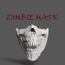 zombie maschera Halloween cosplay combattimento mortale zero scorpione 3d print model - Mito3D