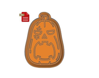 zombie pumpkin cookie cutter stamp kawaii cupcake hamburger halloween 3d print model - Mito3D