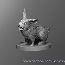 zombie rabbit game toy tabletop dungeons dragons dnd 3d print model - Mito3D