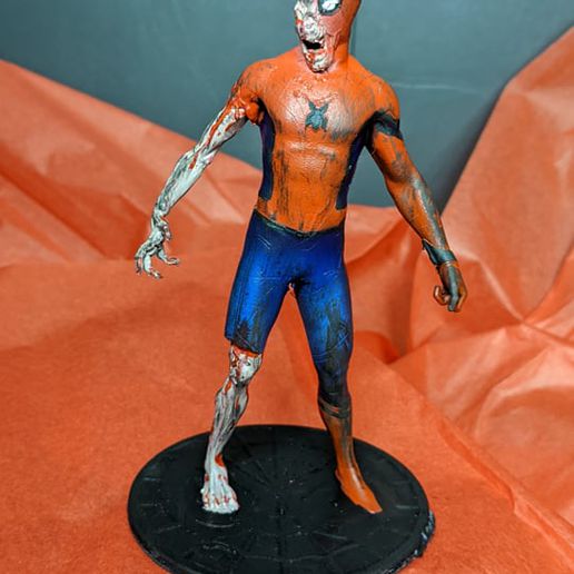 zombie spiderman art marvel walking dead homecoming 3D print model - Mito3D