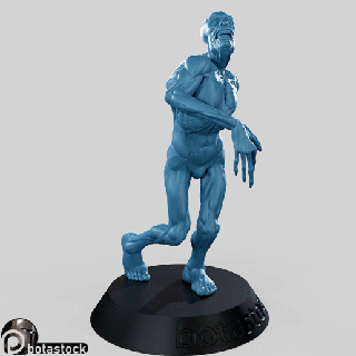 zombie undead pose 01 assembly separated ghoul walking dead monster mummy apocalypse virus infected necromant vampire mutant sculptures statue miniature figure art 3d print model - Mito3D