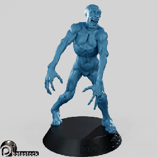 Zombie Untote Pose 03 Halloween Ghul Grusel tot Feind Monster Mordor Apokalypse Virus infiziert Nekromant Vampir Mutant Dämon Skelett Mumie Leiche Kannibale 3d print model - Mito3D
