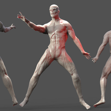 zombi savaşçı anatomi 2 3d print model - Mito3D