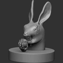 zombunny game animals zombie rabbit easter egg design bunny creature animal 3d print model - Mito3D