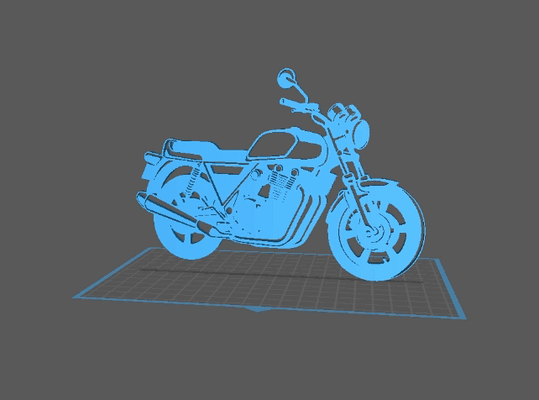 zonda cb 400 f arte moto clase silueta modificación 3d impresión colección r tro actuación 3d print model - Mito3D