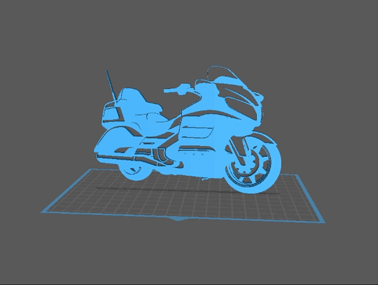 zonda - gold wing art moto touring silhouette mod le 3d impression collection confort aventure 3d print model - Mito3D