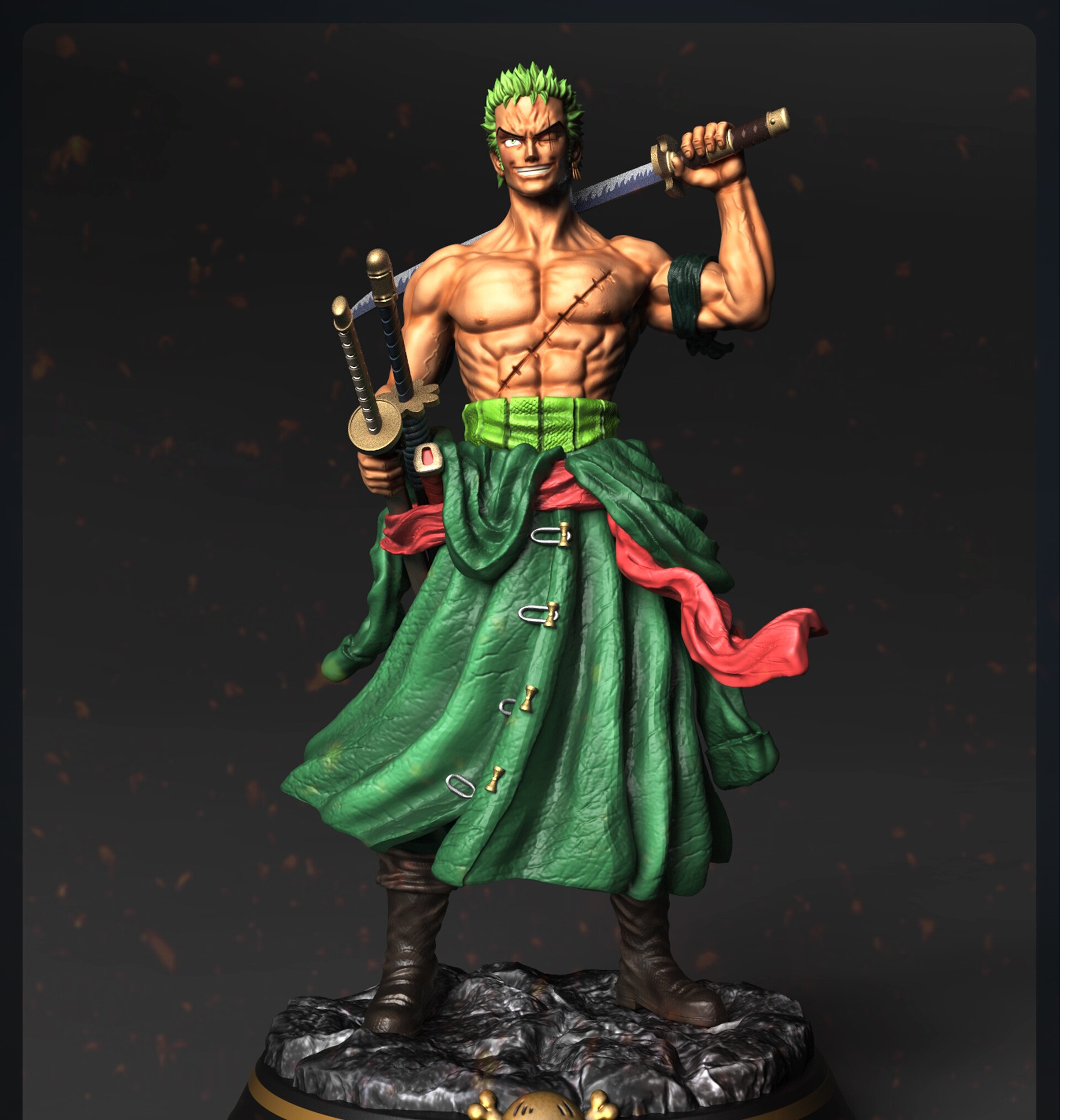 Zoro parça Sanat Akainu maymun d luffy Roronoa nami Usopp Sanji Tony helikopter nico Robin franky dere gösterim 3d Figura Corazon yılanlar toplanabilir anime manga fanatik ayrılmak 3D print model - Mito3D