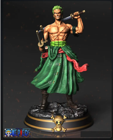 zoro one piece figurine 3D print model - Mito3D