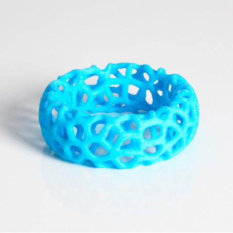 zortrax de voronoi bracelet la mode joyau ouvrier bleu 200 z-abs imprimante 3d faon 3D print model - Mito3D