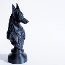 zorums şövalye Mısır özelleştirilebilir destek sanat heykeller 360 füzyon satranç anubis 3d print model - Mito3D