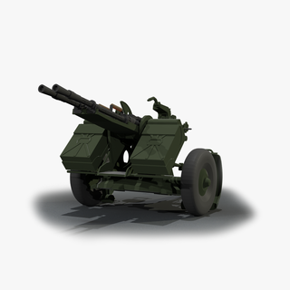 zpu 2 anti ar arma fogo militares exército montagem MBT russo passatempo guerra brinquedo soldado air 3d print model - Mito3D