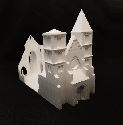 zs mb ruiniert kirche ungarn architektur gebäude gotisch mönch terrain schloss diorama wahrzeichen ruinen miniwelt ruine kloster romanisch miniworld3d taschen 3d print model - Mito3D