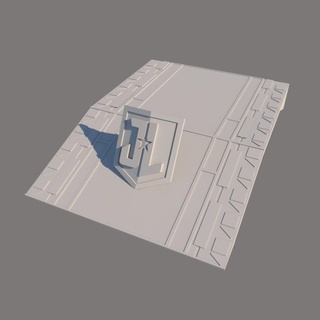 zsjl one12 base rampa 001a batman diorama arquitectura justicia liga superhombre 3d print model - Mito3D