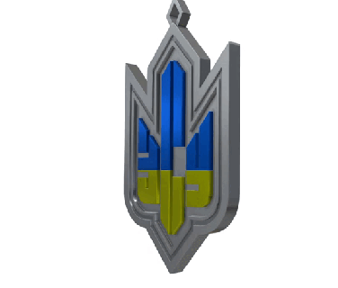 zsu pendant ukrainian tryzub ukraine trident emblem logo style symbol accessories jewel jewellery printable 3d print model - Mito3D