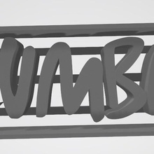 zumba-logo-Buchstaben Ausstecher Kunst Kolibri schneiden Cracker Kekse dick mario bros 3d print model - Mito3D