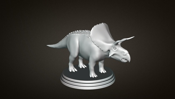 zuniceratops Dinozor 3d baskı oyuncak Yazdır model oyuncaklar 3d print model - Mito3D