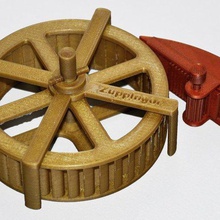 zuppinger turbina gioco giocattoli meccanici ad acqua 3d print model - Mito3D
