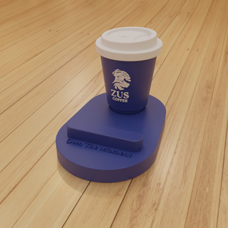 più vecchio Telefono In piedi caldo tazza tuono blu casa caffè titolare supporto 3d print model - Mito3D