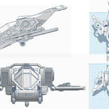 zusuki vespid vtol jeu des véhicules adav vechicles sci-fi gratuite kit de modèle l'hélicoptère le cyberpunk 3d print model - Mito3D