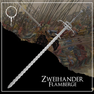 zweihander flamberge real size sword dark souls games elden ring espada espadas medieval fantasy gamer cosplay 3d print model - Mito3D
