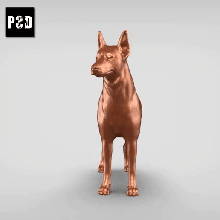 pinscher anão v1 arte cão animal brinquedo estatuetas 3d print model - Mito3D