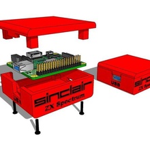 zx spectrum - raspberry pi 3 a+ case 3d print model - Mito3D