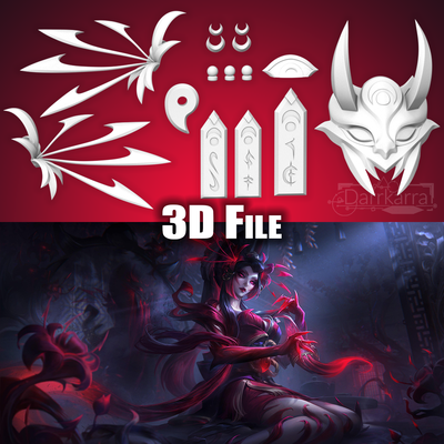 zyra blood moon accessories league of legends stl files game 3d print file gun model weapon cosplay lol 3d print model - Mito3D