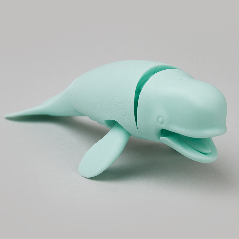 katlanabilir beluga balina gadget 3D print model - Mito3D