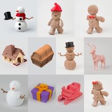 christmas package 3d print model - Mito3D