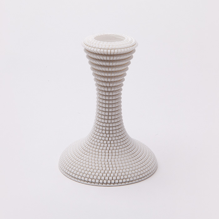 flusso cubo pelle candela stand piccole dimensioni gadget 3D print model - Mito3D