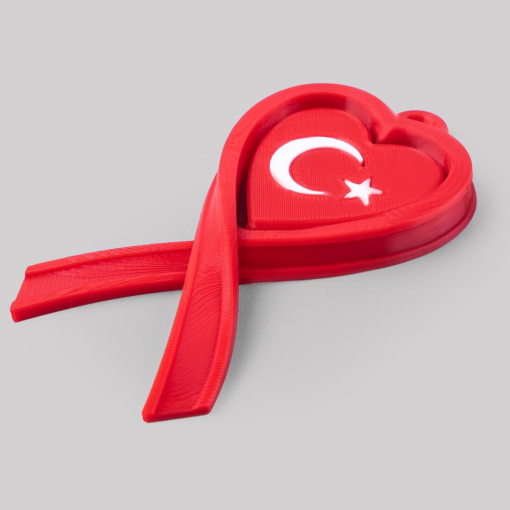 turkiye syria deprem hayır kurumu kurdele 3D print model - Mito3D