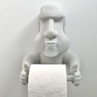 Moai Toilette rollen Halter Unterstützung Moai Toilette rollen Halter Unterstützung 3d print model - Mito3D
