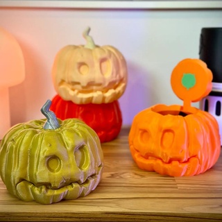 articulated pumpkin bucket 3d print model - Mito3D