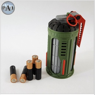sci fi Grenade aa aaa bateria armazenamento 3d print model - Mito3D