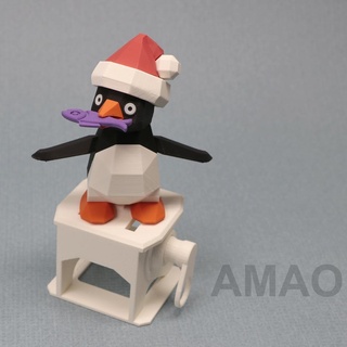 walking penguin - automata 3d print model - Mito3D