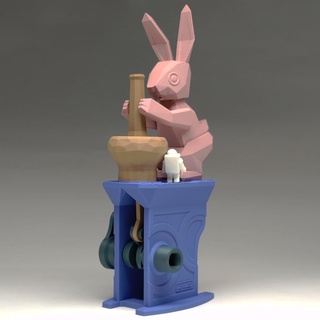 Conejo Luna autómatas 3d print model - Mito3D