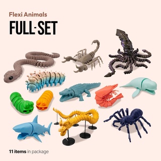 flexi animais cheio conjunto 2023 flexi animais cheio conjunto 2023 3d print model - Mito3D